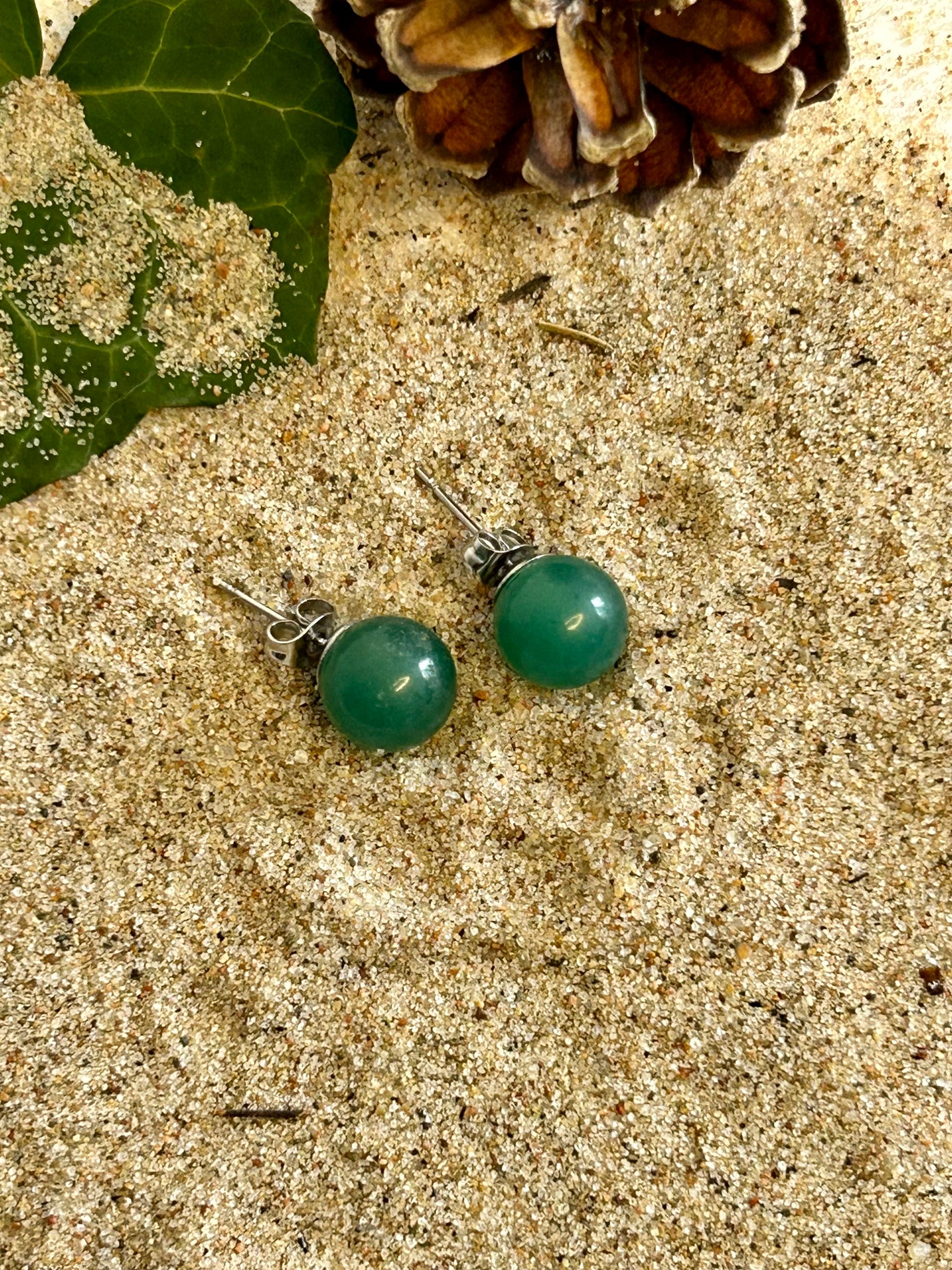 Grön Aventurine örhängen