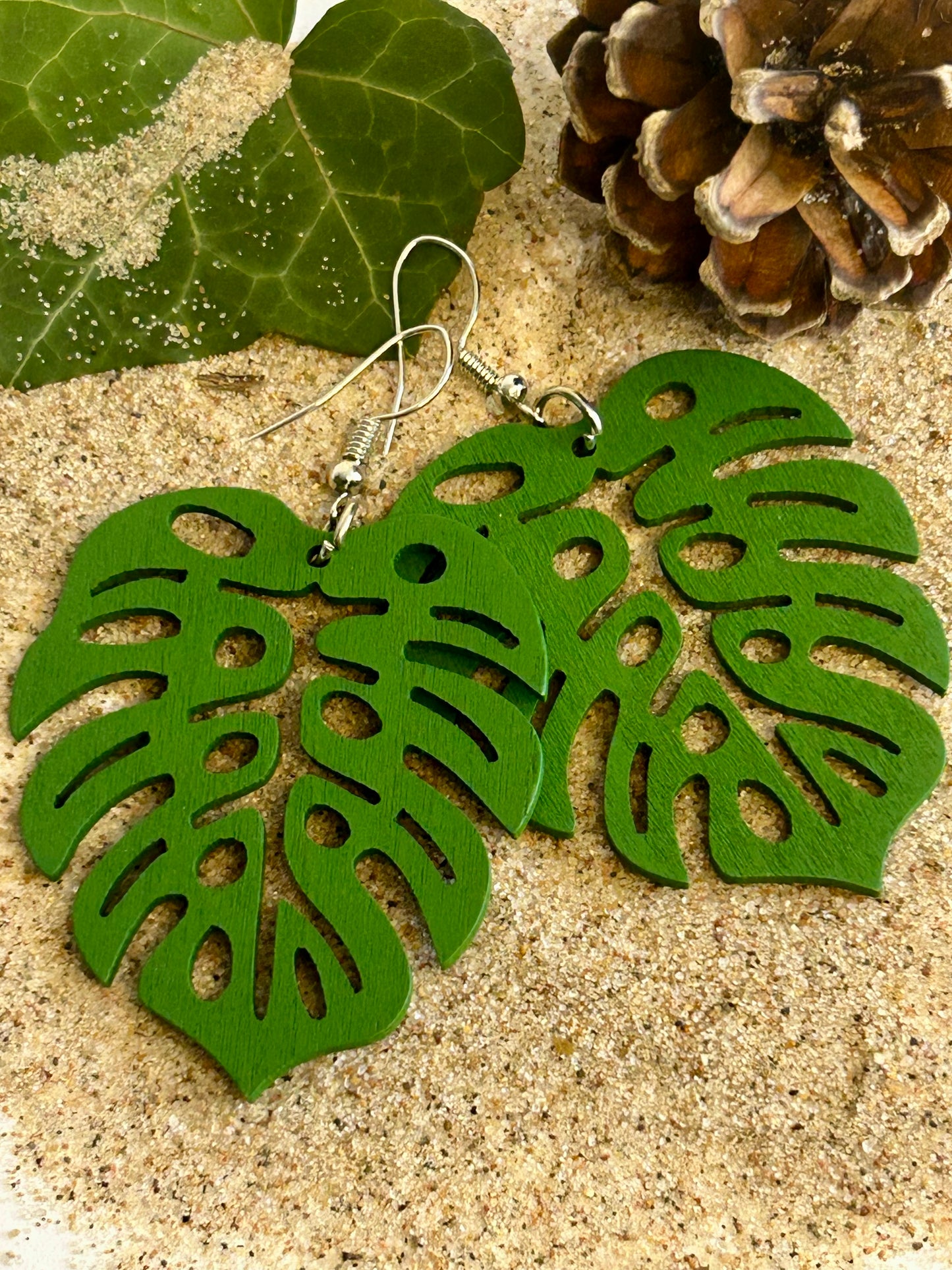 Monstera Stor örhängen