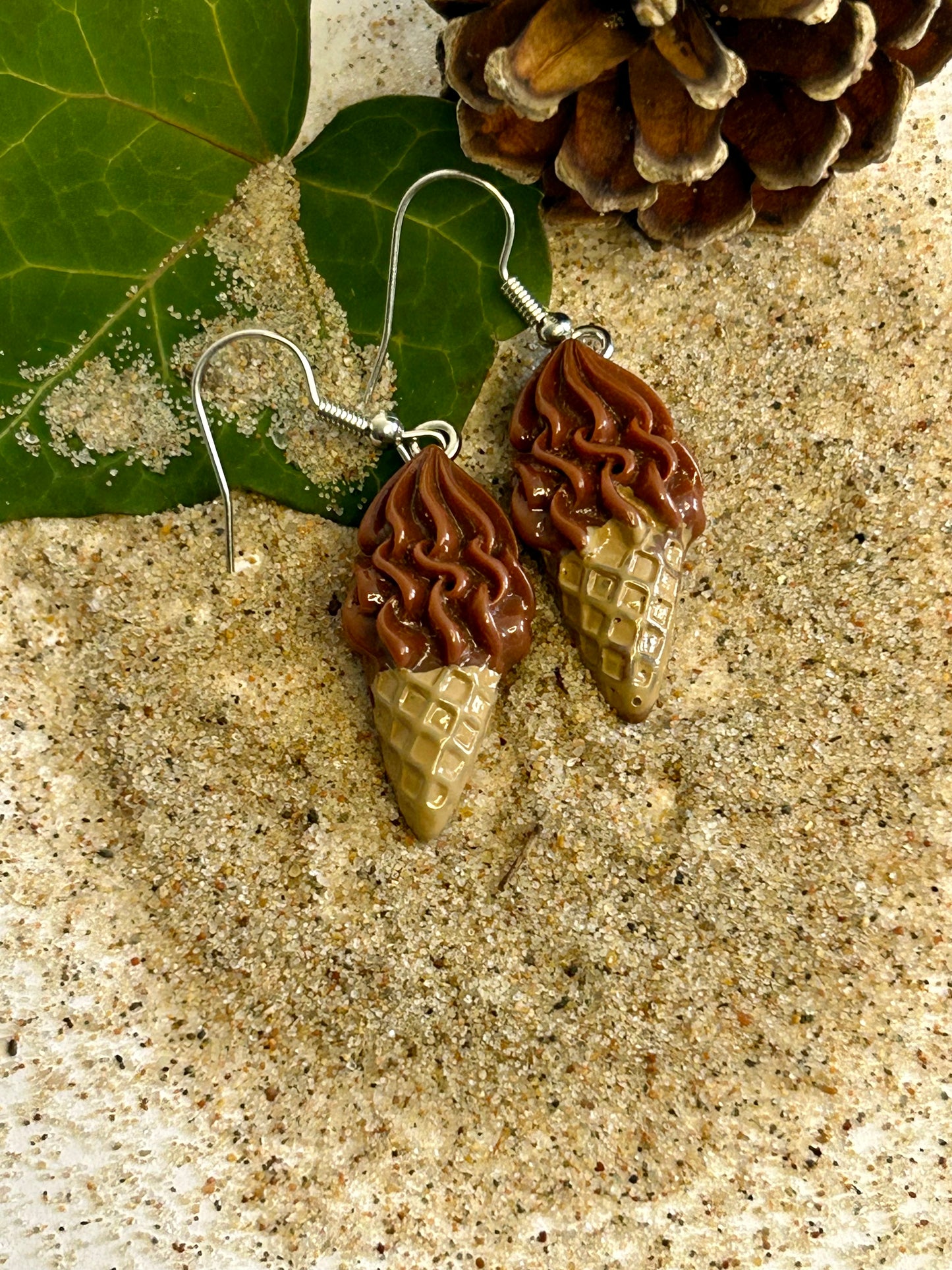Chokladglass örhängen