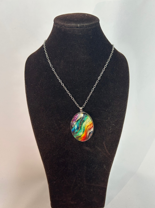 Halsband med chakra färger